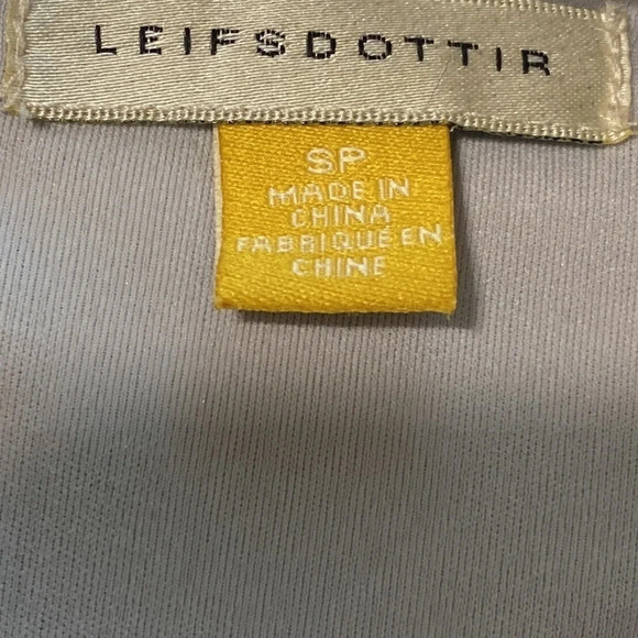 Anthropologie Leifsdottir Gray Faux Fur Short Sleeve Top Size Small Petite - Picture 5 of 5